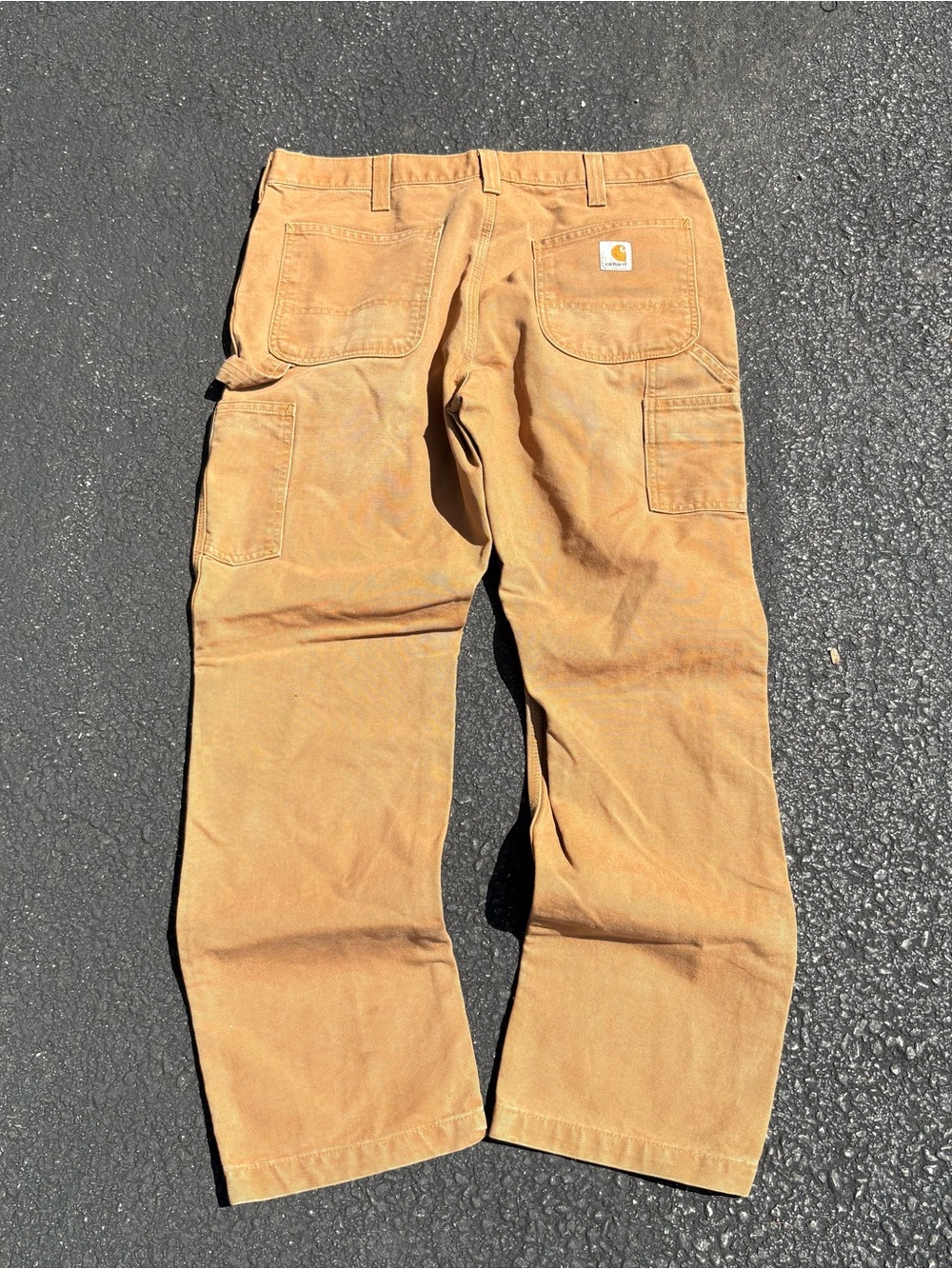 Carhartt Canvas Carpenter Pants Size 36x31 Brown Workwear Cargo Utility Classic